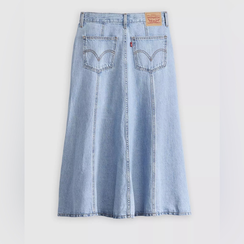 LEVIβS FIT AND FLARE SKIRT New! Zip Front W/ 4 Pockets Color: I Will - Blue π - Picture 11 of 12